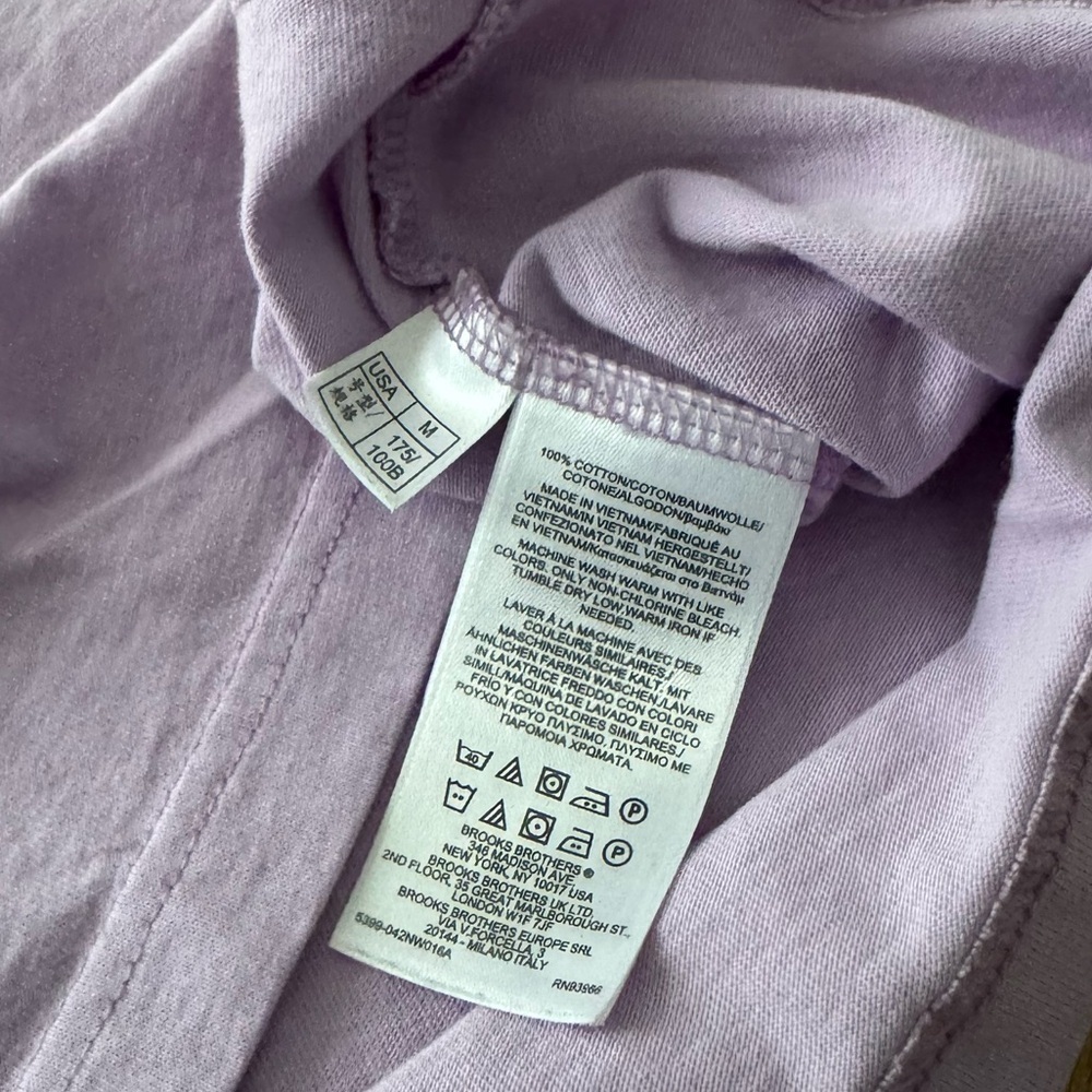 Brooks Brothers Men's Crewneck Lavender Medium - Picture 8 of 8